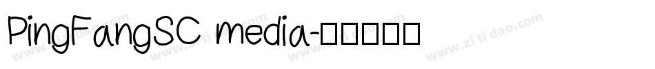 PingFangSC media字体转换